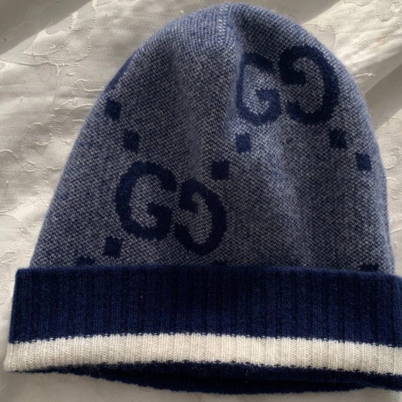 Gucci Navy and White Logo hat NWT size Medium - Picture 3 of 8